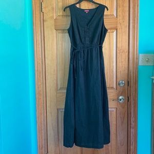 Women’s size medium Merona long black sleeveless dress
